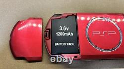 PSP-3000 SONY PSP Playstation Console Only+ Battery/Charger Used Red