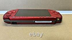 PSP-3000 SONY PSP Playstation Console Only+ Battery/Charger Used Red