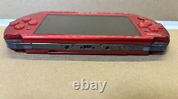 PSP-3000 SONY PSP Playstation Console Only+ Battery/Charger Used Red