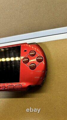 PSP-3000 SONY PSP Playstation Console Only+ Battery/Charger Used Red