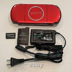 RADIANT RED PSP 3000 System with 8gb Memory Card, Charger, & Battery Bundle Import