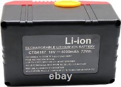 Snap on Battery CTB6187 CTB4185 CTB4187 CTB6185 CT6850 Charger 18V 5.0Ah 4Ah 3Ah