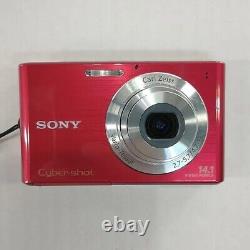 Sony CyberShot DSC-W330 14.1MP Digital Camera Red HTF Battery + Charger & Card