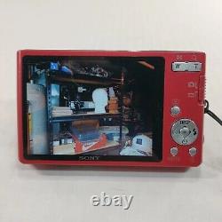 Sony CyberShot DSC-W330 14.1MP Digital Camera Red HTF Battery + Charger & Card