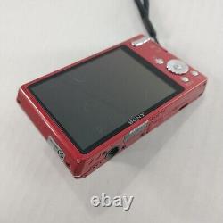 Sony CyberShot DSC-W330 14.1MP Digital Camera Red HTF Battery + Charger & Card