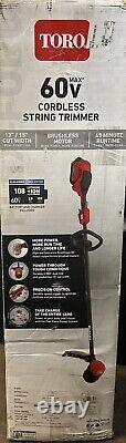 Toro 60V Max Lithium-Ion Brushless String Trimmer withBattery & Charger READ