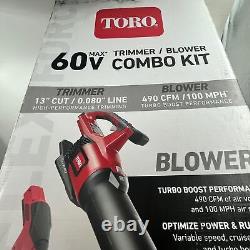 Toro Cordless String Trimmer & Leaf Blower Combo 51881, Battery & Charger NEW