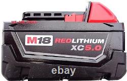 (1) Batterie authentique M18 Milwaukee 48-11-1850 5.0 AH, 1 chargeur rapide 48-59-1808