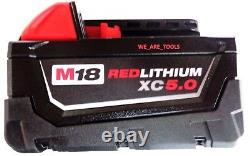 (1) Batterie authentique M18 Milwaukee 48-11-1850 5.0 AH, 1 chargeur rapide 48-59-1808