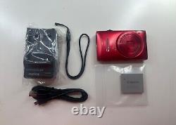 Appareil photo Canon PowerShot ELPH 300HS rouge avec chargeur de batterie