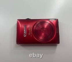 Appareil photo Canon PowerShot ELPH 300HS rouge avec chargeur de batterie