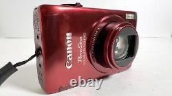 Appareil photo numérique Canon PowerShot ELPH 510 HS 12,1MP Rouge avec NOUVELLE BATTERIE/NOUVEAU CHARGEUR