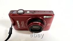 Appareil photo numérique Canon PowerShot ELPH 510 HS 12,1MP Rouge avec NOUVELLE BATTERIE/NOUVEAU CHARGEUR