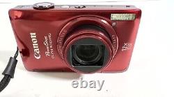 Appareil photo numérique Canon PowerShot ELPH 510 HS 12,1MP Rouge avec NOUVELLE BATTERIE/NOUVEAU CHARGEUR