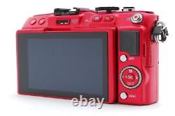 Appareil photo numérique MINT Olympus PEN E-PL6 rouge, boîte, batterie et chargeur en bon état JAPON