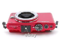 Appareil photo numérique MINT Olympus PEN E-PL6 rouge, boîte, batterie et chargeur en bon état JAPON