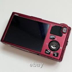 Appareil photo numérique Nikon Coolpix S9500 Rouge avec batterie + chargeur TESTÉ / FONCTIONNE