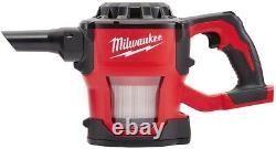 Aspirateur compact sans fil Milwaukee pour poussière de bois et de métal avec chargeur de batterie M18 18 volts