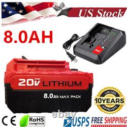 Batterie Li-Ion 20 volts 8,0 Ah pour PORTER CABLE 20V Max PCC680L PCC685L / Chargeur