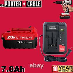 Batterie au lithium-ion 20V 7.0Ah 2/4Pack pour Porter Cable 20V Max PCC680L PCC685