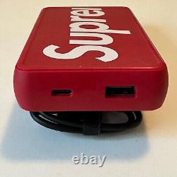 Batterie portable Supreme Mophie Powerstation Wireless XL 10 000 mAh rouge SS19