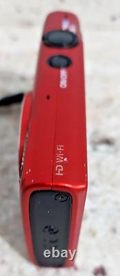 Canon PowerShot ELPH 130 IS 16.0MP Wifi Rouge + Chargeur et 4 piles et mémoire de 4 Go