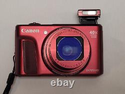 Canon Powershot SX720 HS ROUGE Nouveau Chargeur, Batterie & 16GB SD NETTOYER