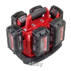 Chargeur de batterie compact Milwaukee M18 à port séquentiel, station de charge 6 pack