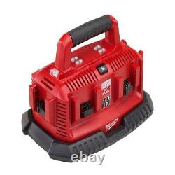 Chargeur de batterie compact Milwaukee M18 à port séquentiel, station de charge 6 pack