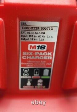 Chargeur de batterie d'outil électrique Milwaukee 48-59-1806 18V Six Pack séquentiel