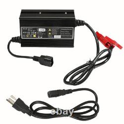 Chargeur de batterie pour transpalette électrique 24V avec connecteur SB120 120A rouge