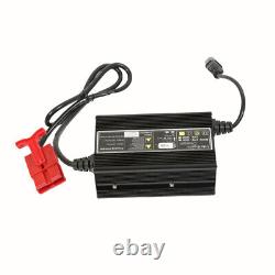 Chargeur de batterie pour transpalette électrique 24V avec connecteur SB120 120A rouge