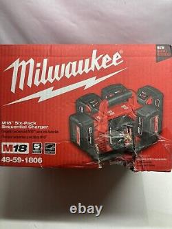 Chargeur de batterie séquentiel Milwaukee M18 6-Pk, modèle # 48-59-1806