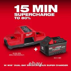 Chargeur de batterie super double baie Li-Ion 18V M18 avec pack de batterie de 6,0 Ah (lot de 2)