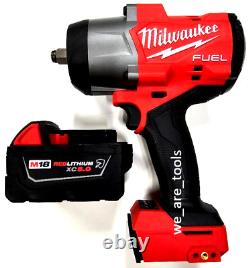 Clé à choc Milwaukee FUEL 2967-20 M18 1/2, batterie 5.0 Ah, chargeur, 1600 lb