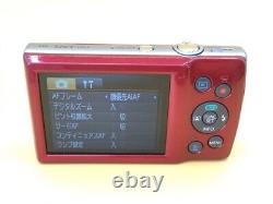 Excellente Appareil photo numérique Canon ELPH 180 ROUGE + Chargeur de batterie du Japon