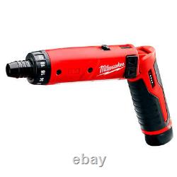 Milwaukee 2101-22 M4 4V Tournevis Hexagonal 1/4 pouce avec Batteries