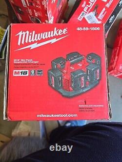 Milwaukee 48-59-1806 M18 18 Volt Chargeur compact à six emplacements de taille séquentielle