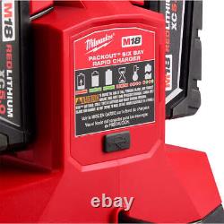 Milwaukee 48-59-1809 M18 PACKOUT 18V Chargeur Rapide Six Baies avec REDLINK