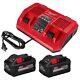 Milwaukee M18 18v Chargeur De Batterie Lithium-ion Double Baie Rapide