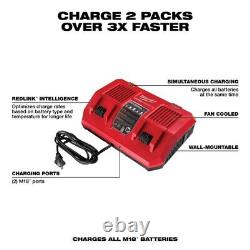 Milwaukee Tool 48-59-1802 M18 Chargeur de batterie rapide double baie simultané