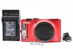 Nikon COOLPIX S8100 Rouge 12,1MP Appareil photo numérique Zoom 10x Ensemble Chargeur de batterie Japon