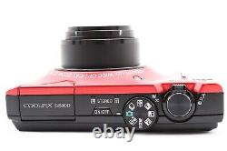 Nikon COOLPIX S8100 Rouge 12,1MP Appareil photo numérique Zoom 10x Ensemble Chargeur de batterie Japon