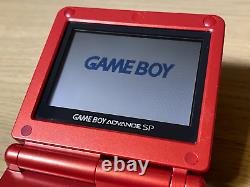 Nintendo Gameboy Advance SP AGS-001 (Rouge) avec batterie neuve + chargeur SANS JEU