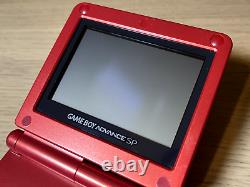 Nintendo Gameboy Advance SP AGS-001 (Rouge) avec batterie neuve + chargeur SANS JEU