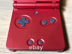 Nintendo Gameboy Advance SP AGS-001 (Rouge) avec batterie neuve + chargeur SANS JEU