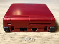 Nintendo Gameboy Advance SP AGS-001 (Rouge) avec batterie neuve + chargeur SANS JEU