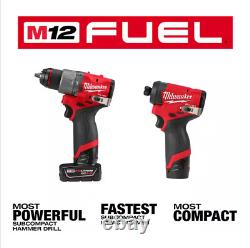 Perceuse à percussion sans fil Milwaukee M12 FUEL Brushless et combo de tournevis à percussion 3497-22