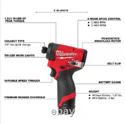 Perceuse à percussion sans fil Milwaukee M12 FUEL Brushless et combo de tournevis à percussion 3497-22