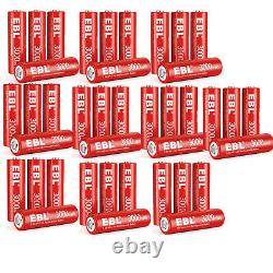 Piles rechargeables EBL AA AAA 1.5V 3000mwh Li-ion / Chargeur DC pour lot de piles AA